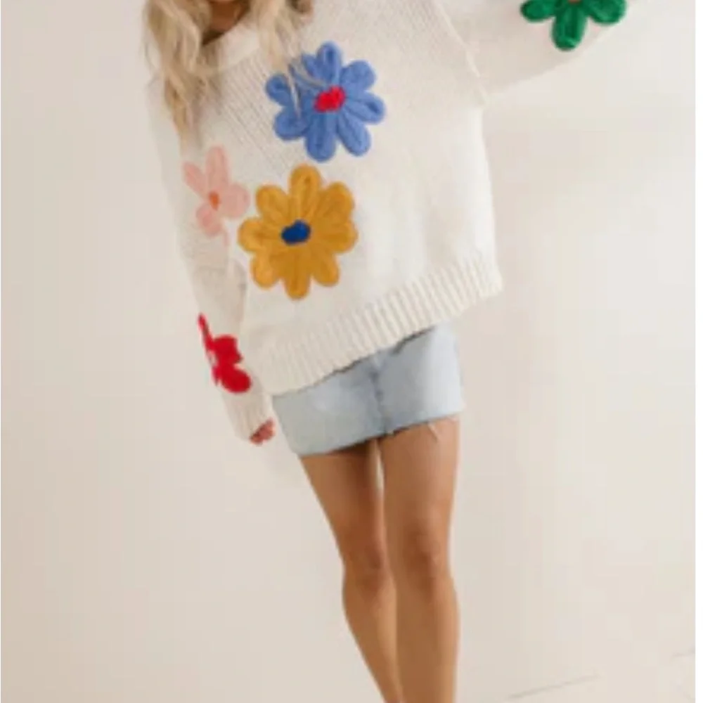 Bohme Hartley Floral Sweater NWT (S) - Picture 1 of 6